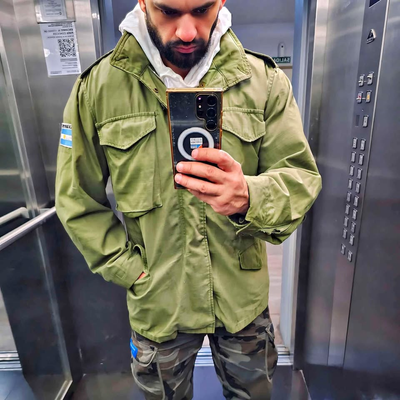 Campera Parka militar M65 tipo Alpha 1 background