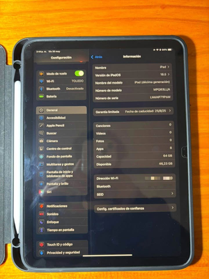 iPad 10th 64GB +Garantia apple 3 background